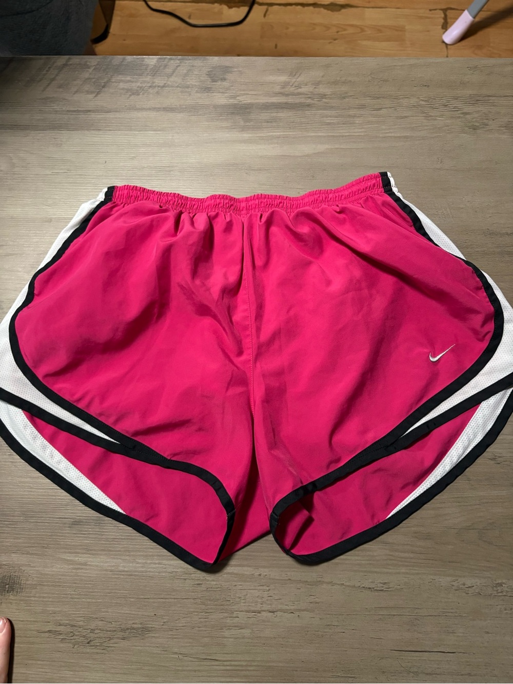 Nike Hot Pink Women's Athletic Shorts with Black & White Trim size L